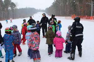 Policjanci odwiedzili szkółkę narciarską