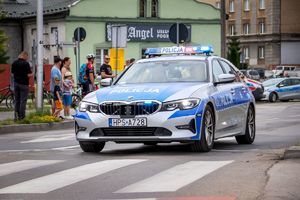 policjanci na trasie wyściguTour De Pologne