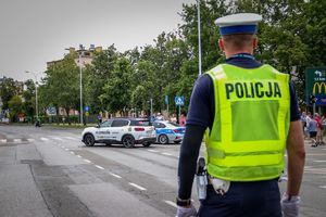 policjanci na trasie wyściguTour De Pologne