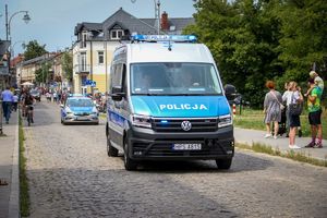 policjanci na trasie wyściguTour De Pologne