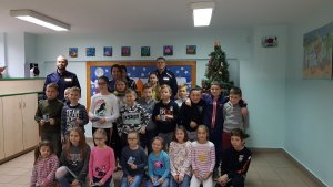 Lekcja zimowego bezpieczeństwa w świetlicy &quot;4 Kąty&quot;