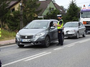 policjanci podczas działań