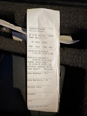 Zatrzymanie kierującego nietrzeźwego
